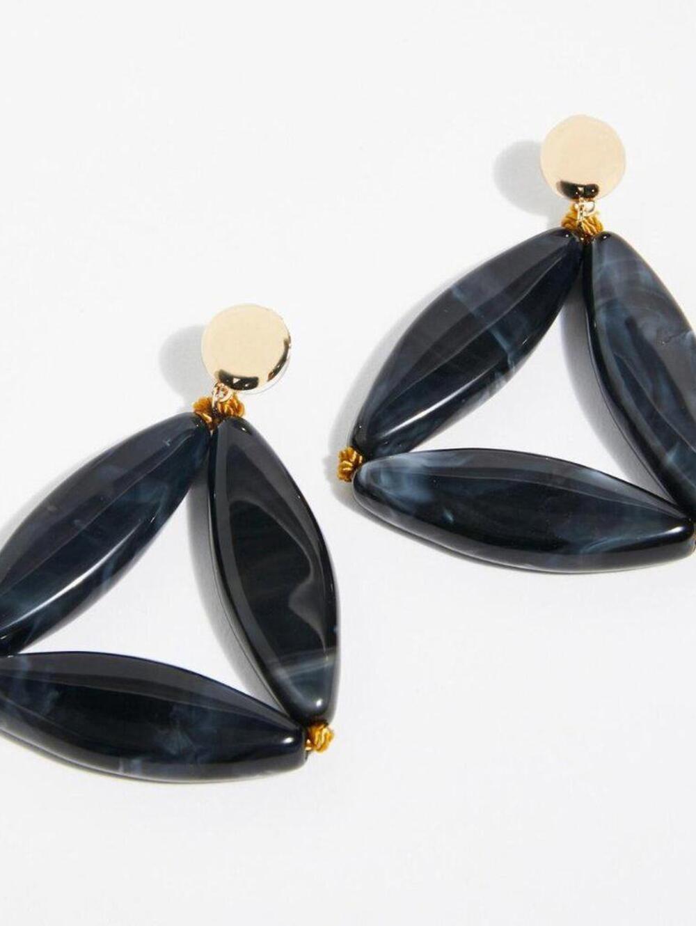 Free People Resin Earrings Black